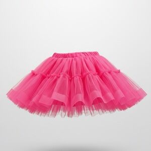 Bright Pink A-Line Tulle Skirt